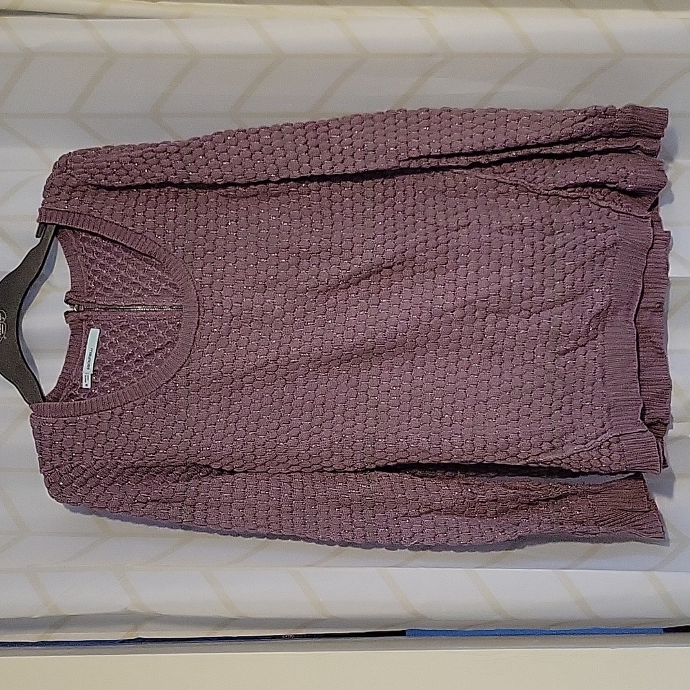 Purple Sweater with Back Zipper